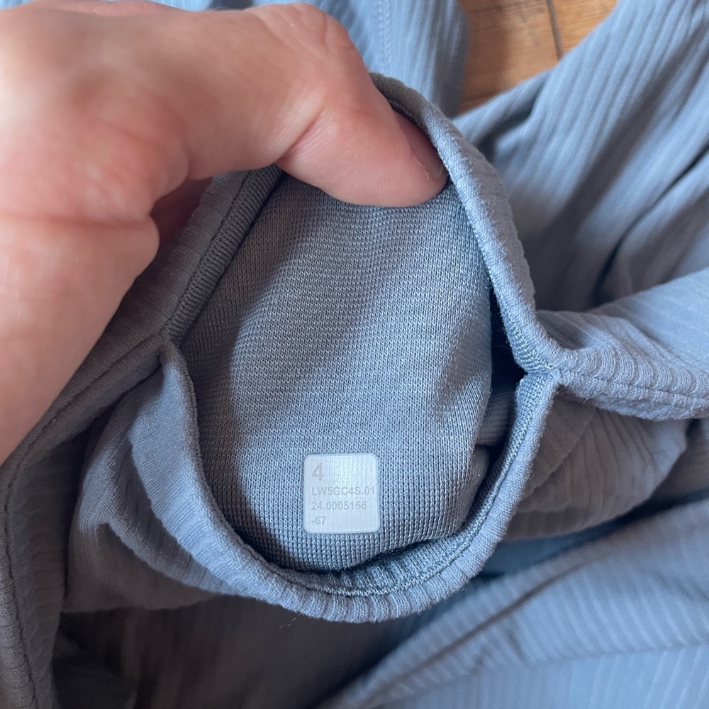 lululemon athletica blue gray ribbed mini flare Leggings